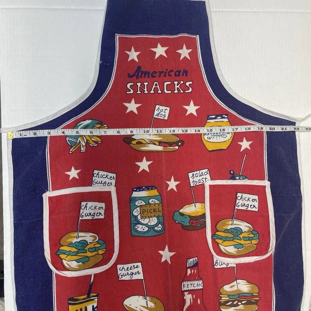 vntg‎ late 80's graphic American bbq apron 